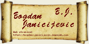 Bogdan Janičijević vizit kartica